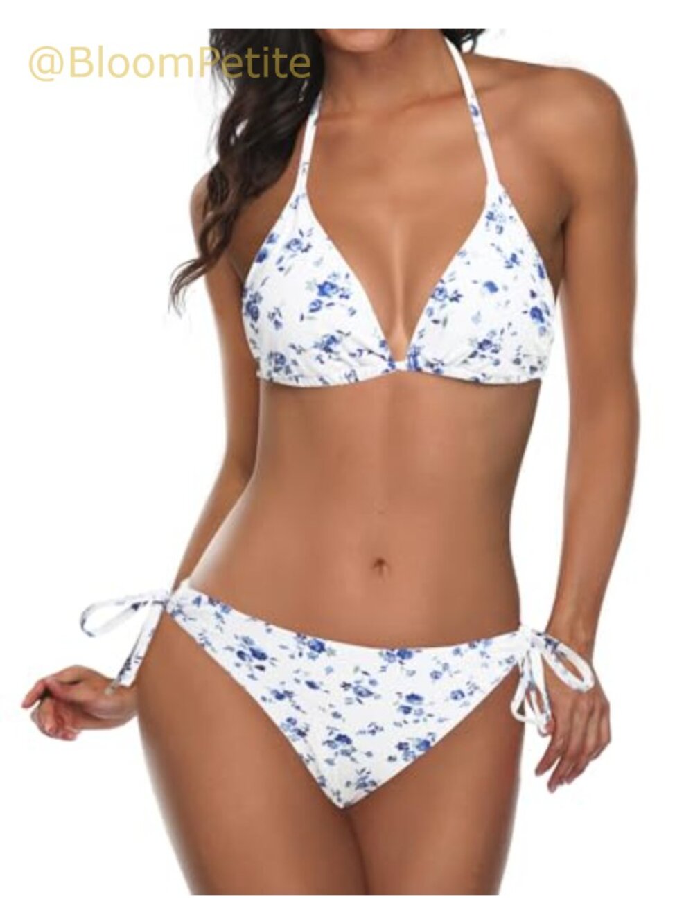 Triangle Halter Bikini Set Tie Side Two Piece Swimsuit Swimwear